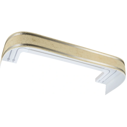 Карниз Ле-Гранд Лайн 2,4м (2ряд) айвори с поворотами (5)