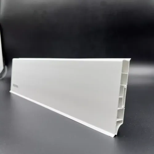 Плинтус прямоугольный 80мм 2,2м ИдеалДюра (ИД-ПП80 001Бел)