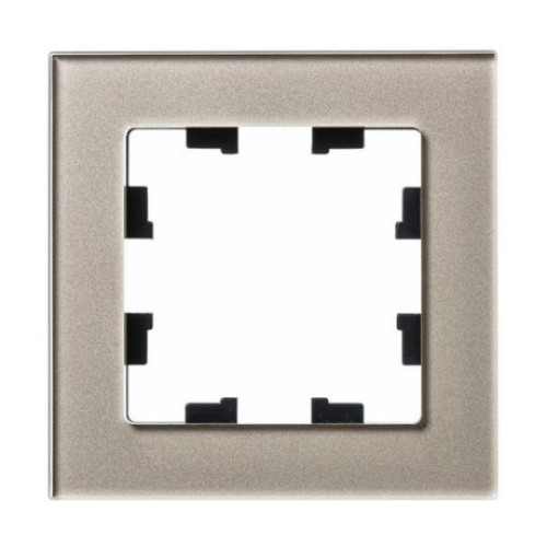 Рамка 1-пост AtlasDesign Nature стекло шампань. SchE ATN320501