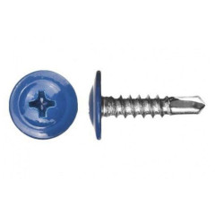 Саморез прессшайба сверло 4,2х19 (5005) ярко-син.