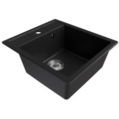 Мойка комп. MIXLINE ML-GM28 450х500x190мм, черная (308), сифон