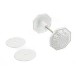 Ручка-кнопка РД-1-ПП двойн. белая г.Могилев (00419)