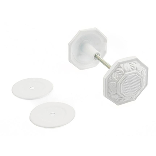 Ручка-кнопка РД-1-ПП двойн. белая г.Могилев (00419)