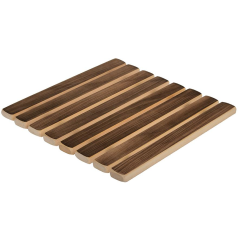 Коврик для бани 34*34см Деревянный, обожжённая липа 