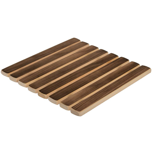 Коврик для бани 34*34см Деревянный, обожжённая липа 