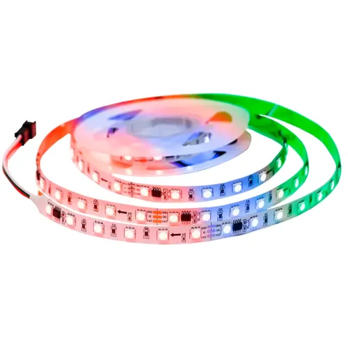 Светодиодная лента 24V APEYRON 14,4W/m 60Led/m IP20 RGB 2м бел б/п+Лента св/д адрес+пульт 10-91