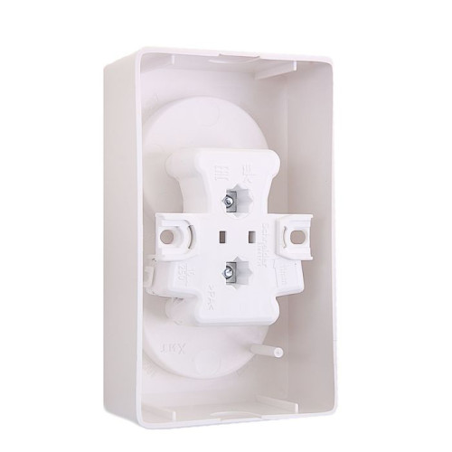 Розетка О/У 2-ая 2P ХИТ белый RA16-237-B (571390)