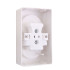 Розетка О/У 2-ая 2P ХИТ белый RA16-237-B (571390)