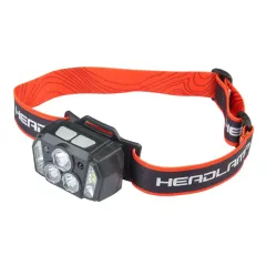 Фонарь налобный FOCUSray 1318 аккумуляторный 800мАН ,сенсор ,3 диода 3W +8 светодиодов