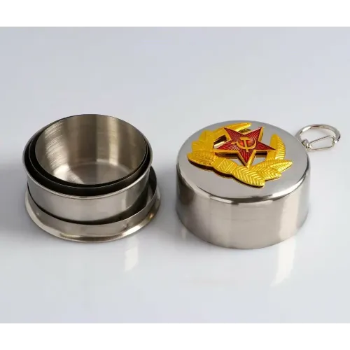 Стакан складной с карабином 