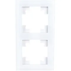 Рамка 2-пост Катрин стекло белый GFR00-7002-01