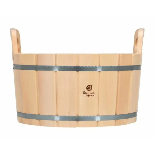 Ушат Шайка 12л С пластиковой вставкой, липа 