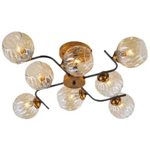 Светильник Люмис 06777/8 GAB+BK 8х40W E27 d760 h220 бронза/черный