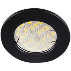 Свет. точ. ECOLA DL90 MR16 Light плоский черный/матовый FU1621EFY