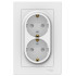 Розетка 2-ая 2P+E AtlasDesign шторки в сборе бел. SchE ATN000126