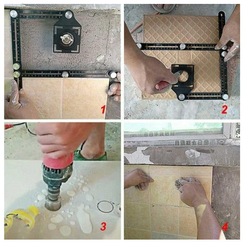 Линейка складная WORKPRO 1 трафарет (WP269002)
