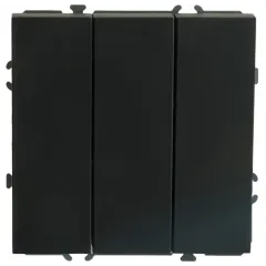 Выключатель 3-кл ЭМИЛИ черный RSW10-5108-05
