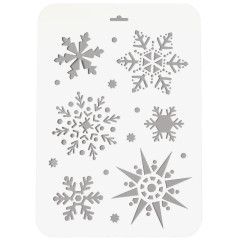 Трафарет Снежинки 3 пластик 22х31см (5120523)