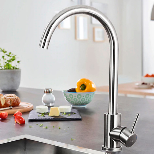 Смеситель для кухни FRAP F40899-9, оружейная сталь