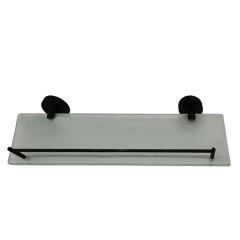 Полка стеклянная FRAP F30207 чёрная