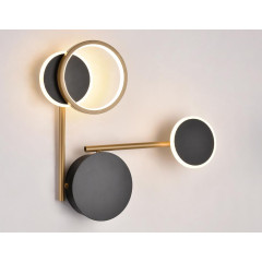 Светильник настенный AMBRELLA FL5198 SBK/GD 13W 3000K LED черн песок/золото