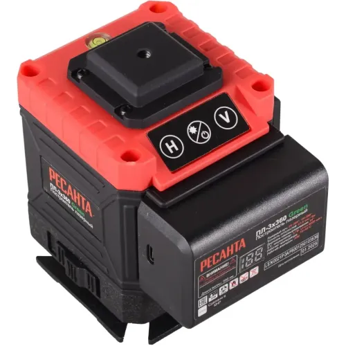 Уровень лазерный РЕСАНТА ПЛ-3Х360 Green (61/10/546)