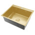 Мойка нерж. врезная GAPPO 60х50х21,5 см тол. 3 мм, сатин золотой (сифон, коландер) GS6050-3