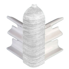 Угол наружный для вспененного плинтуса Классик Софт 80мм/Дуб айсберг 081