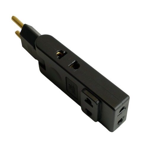 Разветвитель сетевой 4-местный плоский поворотный 10А 250B STEKKER черный ADP10-24-22 50070