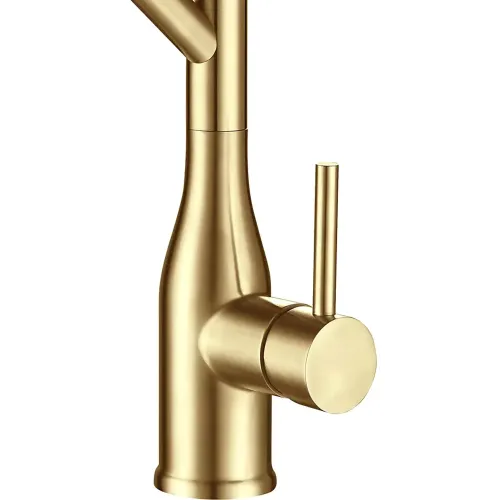 Смеситель для кухни GAPPO G4098-13 с гибким изливом, сатин золотой