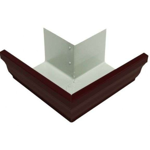 Водосток Vortex (RAL 8017) Угол желоба внешний 90гр 127мм