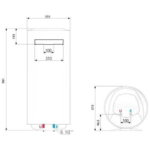 Водонагреватель ARISTON BLU1 ECO ABS PW65 V SLIM