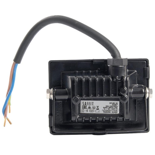 Прожектор (LED) 10Вт 900лм дневн. 6500К IP65 чёрный SAFFIT SFL90-10