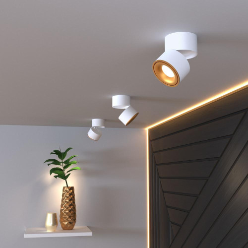 Светильник накладной ES DLR031 15W 4200K белый/матовый/золото