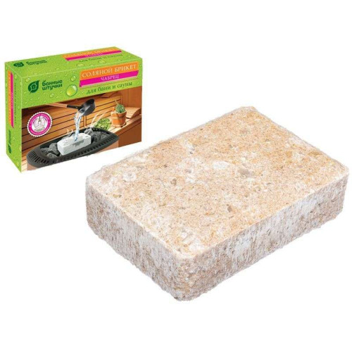 Соляной брикет 1300г с травами Чабрец 