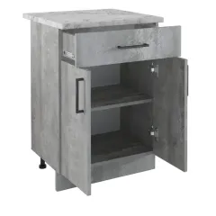 Стол рабочий EVA GOLD с 1 ящиком 60 светлый цемент