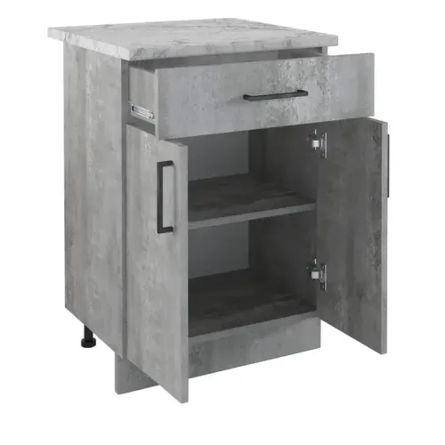 Стол рабочий EVA GOLD с 1 ящиком 60 светлый цемент