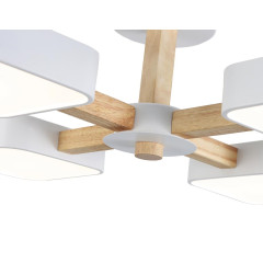 Светильник AMBRELLA FL4879/4 WH/WD 24W 3000-6000K d610 белый/дерево