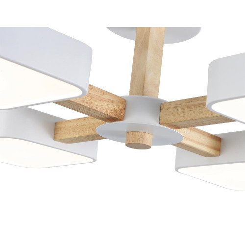 Светильник AMBRELLA FL4879/4 WH/WD 24W 3000-6000K d610 белый/дерево
