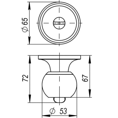 Защелка DK682 SN-BK (6082 SN-B) (фик.) мат. никель (39537) (AJAX)