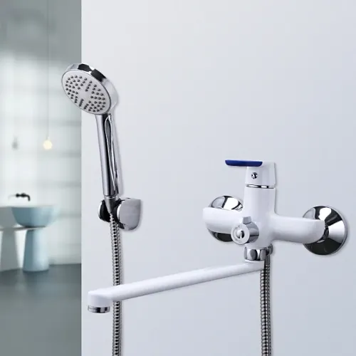 Смеситель для ванны FRAP F2234 шар. встр. диверт, бел(разноцвет), латунь