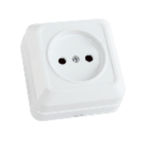 Розетка О/У 2P TDM белая шторки Ладога SQ1801-0059