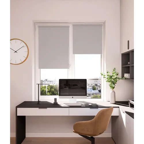 Рулонные жалюзи Блэкаут Фэшн 47*175 светло-серый