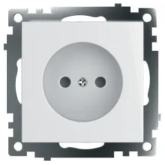Розетка 2P Катрин белый с защитной шторкой GLS10-7109-01