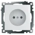 Розетка 2P Катрин белый с защитной шторкой GLS10-7109-01