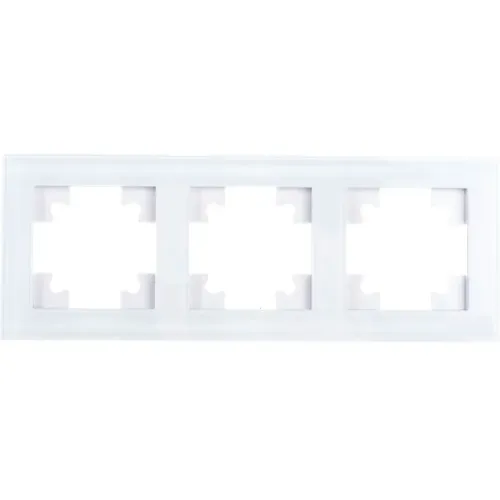 Рамка 3-пост Катрин стекло белый GFR00-7003-01