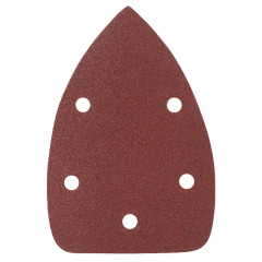 Шлифлист для дельтамашин PATRIOT 140х140х80мм, Р80, на липучке, 5 отверстий, 5 шт