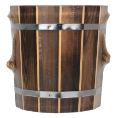 Запарник 10л С пластиковой вставкой, обожжённая липа 