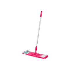 Швабра для пола с насадкой из шенилла, малиновая, PERFECTO LINEA (43-401018)