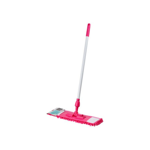 Швабра для пола с насадкой из шенилла, малиновая, PERFECTO LINEA (43-401018)